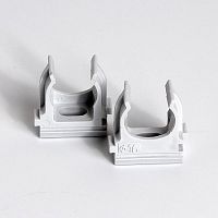 Держатель для труб (клипса) d16мм сер. (уп.100шт) TOKOV ELECTRIC TKE-LC-16-C06/100