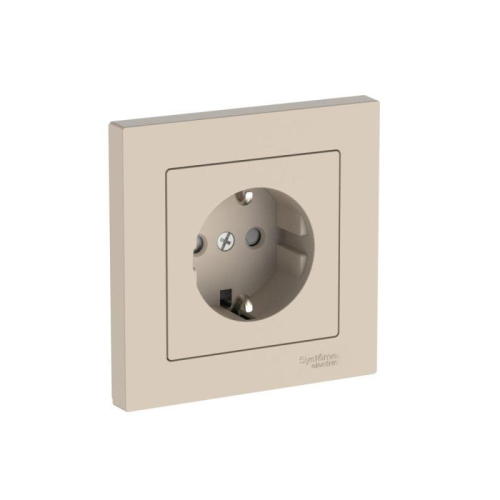 Розетка AtlasDesign 16А с заземл. защ. шторки быстрозажим. клем. в сборе песочн. SE ATN001244S Розетка AtlasDesign 16А с заземл. защ. шторки быстрозажим. клем. в сборе песочн. SE ATN001244S