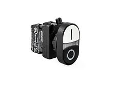 Кнопка сдвоенная (1НО+1НЗ) (CP) черн./бел. EMAS CP102K20HB