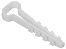 Дюбель-хомут 10х5мм для плоского кабеля нейлон бел. (уп.100шт) GENERICA UDH14-10-05-100-K01-G