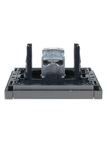 Розетка TV проходная FORTE&PIANO FP529 сталь IEK FP-A10-P-K46 фото 3