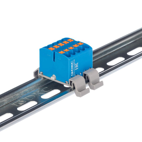 Блок распределительный зажим push-in 10 точек подключения 2.5кв.мм син. DKC DTP1-010-04SPUB фото 3