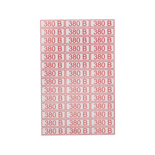 Наклейка знак электробезопасности " 380 В" 10х30мм Rexant 56-0008 фото 2 Наклейка знак электробезопасности " 380 В" 10х30мм Rexant 56-0008 фото 2