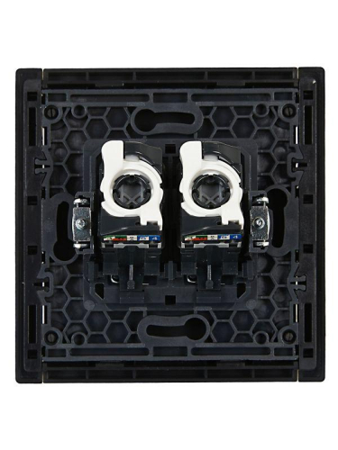 Розетка компьютерная 2-м RJ45 кат.5E FORTE&PIANO FP133 черн. IEK FP-K20-1-K02 фото 5