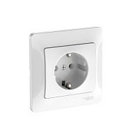 Розетка Glossa 16А с заземл. быстрозажим. клем. в сборе бел. SE GSL000142S