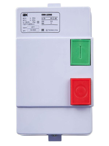 Контактор КМИ-22560 25А 220В/АС3 IP54 KARAT IEK KKM26-025-220-00 фото 3