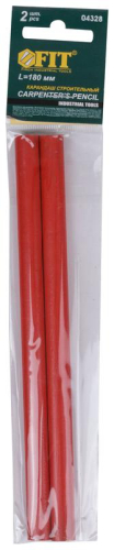Набор карандашей строительных 180мм (уп.2шт) FIT 04328 фото 2