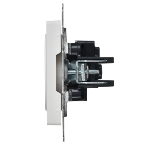 Розетка BRITE РС10-1-0-БрАБ 10А без заземл. без защ. шторок механизм арктич. бел. IEK BR-R10-10-K91 фото 3