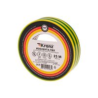 Изолента ПВХ 0.13х19мм 25м желт./зел. (уп.5шт) Kranz KR-09-2207