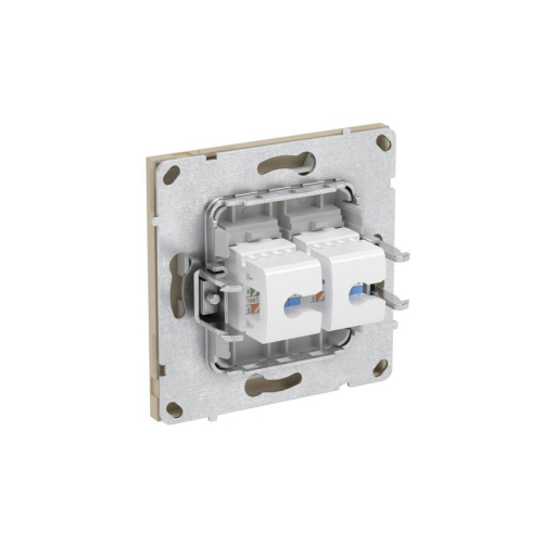 Розетка компьютерная 2-м KANT RJ45 кат.6A без шторки ванильн. марципан DKC 7015674 фото 6 Розетка компьютерная 2-м KANT RJ45 кат.6A без шторки ванильн. марципан DKC 7015674 фото 6