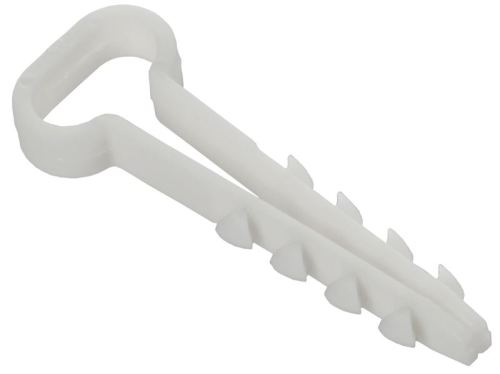 Дюбель-хомут 12х6мм для плоского кабеля нейлон бел. (уп.100шт) GENERICA UDH14-12-05-100-K01-G