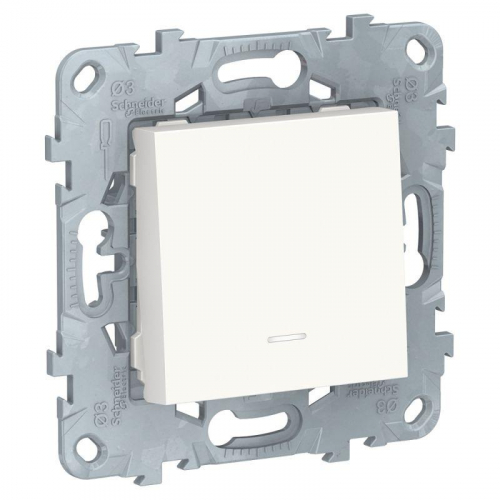 Переключатель 1-кл. 2мод. СП Unica New IP21 (сх. 6а) с подсветкой бел. SchE NU520318N