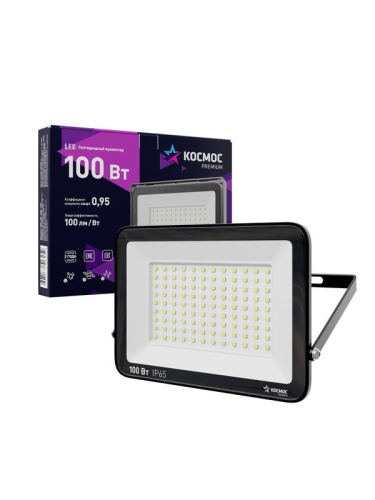 Прожектор светодиодный PREMIUM 100Вт 6500К 10000лм IP65 КОСМОС KOS_PR_LED_100 фото 3