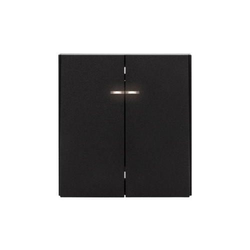 Выключатель 2-кл. СП STRONG MIELE 10А с подсветкой антрацит Kranz KR-78-0714-5