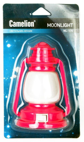 Светильник светодиодный NL-170 "Фонарик" 220В ночник с выкл. розов. Camelion 12526 фото 2 Светильник светодиодный NL-170 "Фонарик" 220В ночник с выкл. розов. Camelion 12526 фото 2