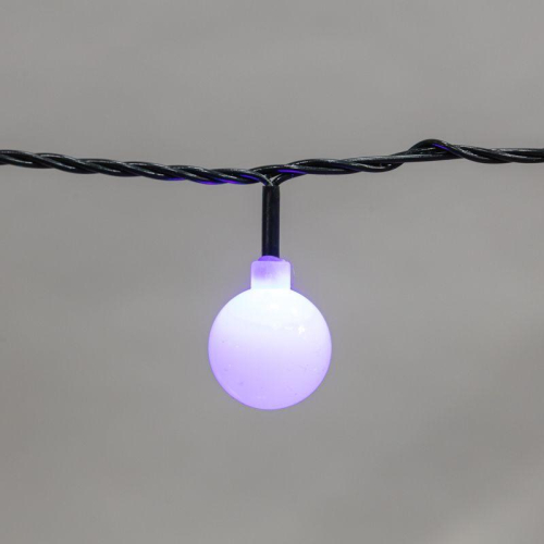 Гирлянда светодиодная "Шарики" 5м d25мм 25LED RGB ПВХ темн. зел. Neon-Night 303-550 фото 3