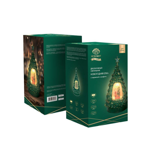 Светильник декоративный "Новогодняя елка" с подсветкой и конфетти питание от USB Neon-Night 501-180 фото 9