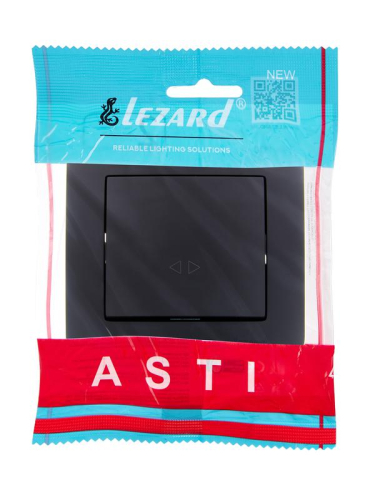 Выключатель промежуточный 1-кл.СП ASTI 10А IP20 в сборе черн. бархат LEZARD 7081-4242-107 фото 3