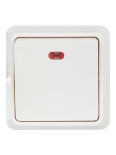 Выключатель 1-кл. ОП Октава 10А IP20 ВС20-1-1-ОБ с индикацией бел. GENERICA EVO11-K01-10-DC фото 2