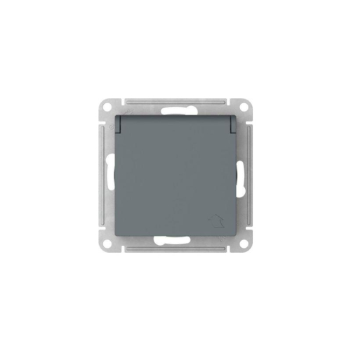 Розетка AtlasDesign 16А IP20 с заземл. защ. шторки с крышкой быстрозажим. клем. механизм грифель SE ATN000746S фото 4