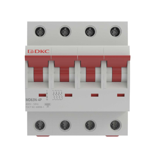 Выключатель автоматический модульный 4п C 63А 6кА MD63N YON MD63N-4PC63 фото 2