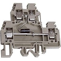 Зажим проходной DAS.4/D5 2-х уровн. 4кв.мм с диодом 5В беж. DKC ZDSD005