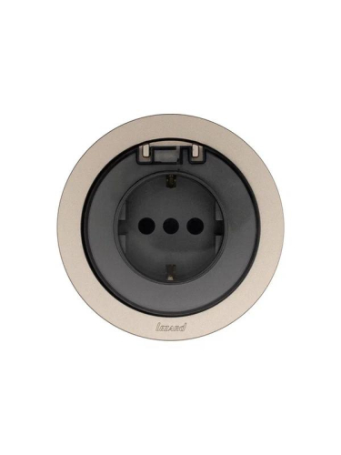 Розетка 1-м СП OSEN IP44 с заземл. с крышкой ПБТ механизм титан LEZARD 743-3788-123BIPCH фото 3