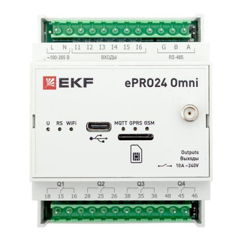 Контроллер удаленного управления 6вх./4вых. Wi-Fi GSM 230 В ePRO24 Omni EKF ePRO24-6-4-WG-OMNI фото 18 Контроллер удаленного управления 6вх./4вых. Wi-Fi GSM 230 В ePRO24 Omni EKF ePRO24-6-4-WG-OMNI фото 18
