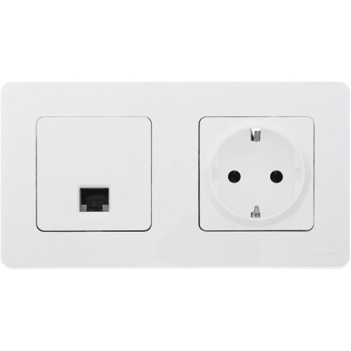 Розетка компьютерная Inspiria RJ45 кат.5E UTP бел. IEK 673825 фото 2