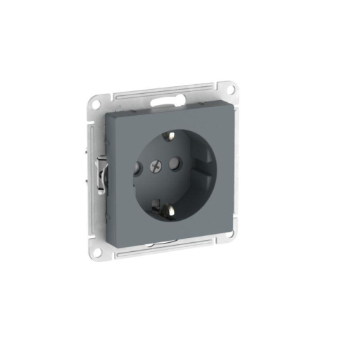 Розетка AtlasDesign 16А с заземл. защ. шторки быстрозажим. клем. механизм грифель SE ATN000745S Розетка AtlasDesign 16А с заземл. защ. шторки быстрозажим. клем. механизм грифель SE ATN000745S