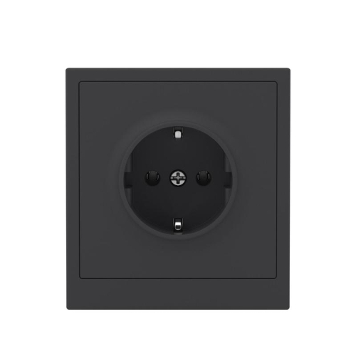 Розетка силовая KANT 2P+E без шторки черн. уголь DKC 7012033 фото 4