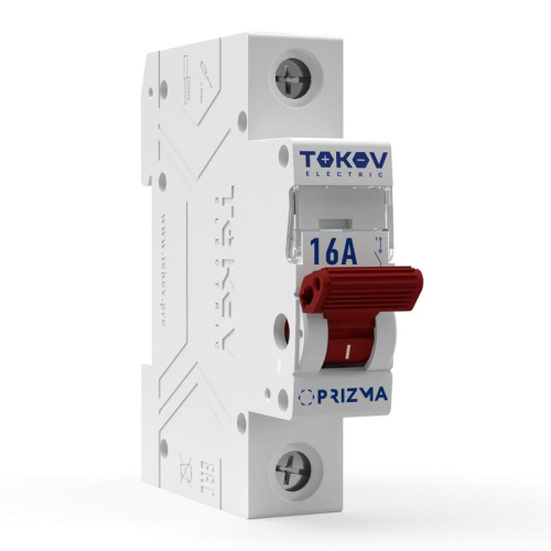 Выключатель нагрузки модульный 1п 16А PRIZMA TOKOV ELECTRIC TKE-PZ60-MDSI-1-16 Выключатель нагрузки модульный 1п 16А PRIZMA TOKOV ELECTRIC TKE-PZ60-MDSI-1-16