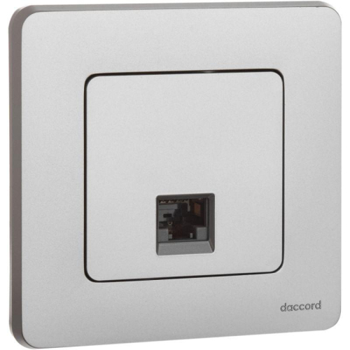 Розетка компьютерная Inspiria RJ45 кат.5E UTP алюм. IEK 673827 фото 3