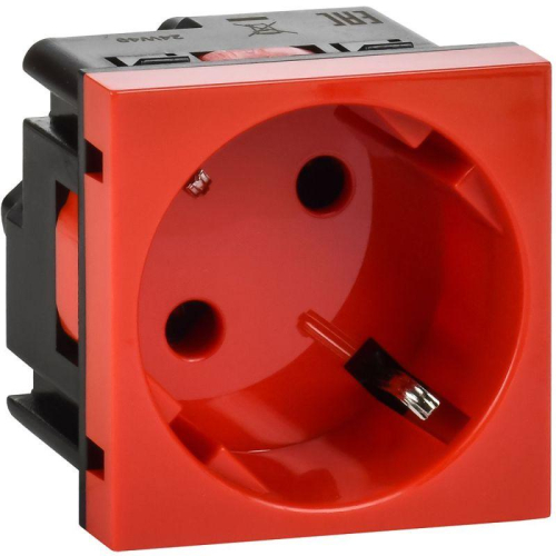 Розетка 2мод. 16А 250В 45град. с заземл. защ. шторки винт. зажимы красн. ИЭК Leg 4525052 Розетка 2мод. 16А 250В 45град. с заземл. защ. шторки винт. зажимы красн. ИЭК Leg 4525052