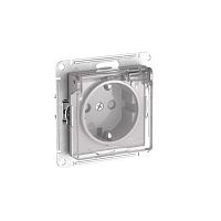 Розетка AtlasDesign Aqua 16А IP44 с заземл. защ. шторки с прозр. крышкой быстрозажим. клем. механизм алюм. SE ATN440346S