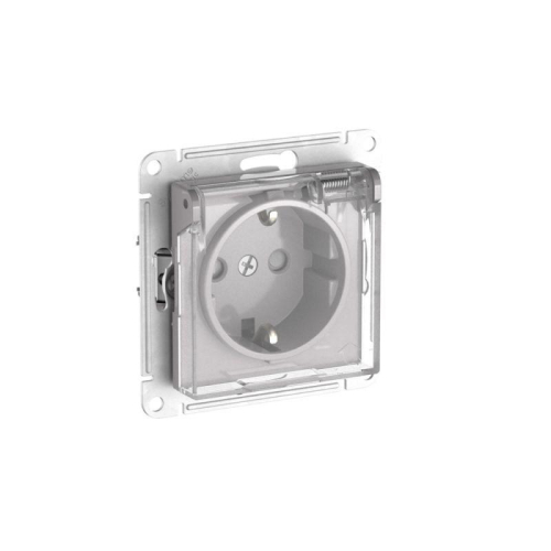 Розетка AtlasDesign Aqua 16А IP44 с заземл. защ. шторки с прозр. крышкой быстрозажим. клем. механизм алюм. SE ATN440346S Розетка AtlasDesign Aqua 16А IP44 с заземл. защ. шторки с прозр. крышкой быстрозажим. клем. механизм алюм. SE ATN440346S