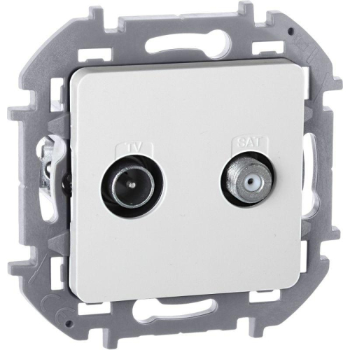 Розетка телевизионная TV/SAT Inspiria с топологией "звезда" механизм бел. IEK 673880