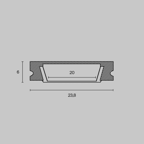 Профиль накладной 24х6 алюм. Maytoni ALM002S-2M фото 4 Профиль накладной 24х6 алюм. Maytoni ALM002S-2M фото 4