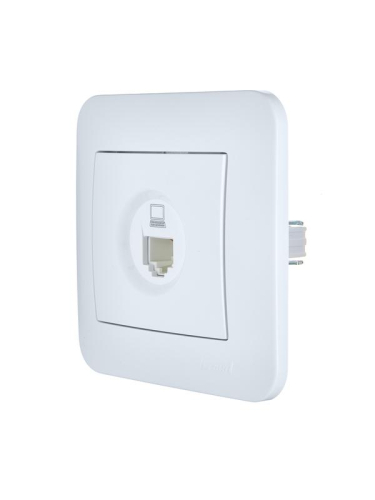 Розетка компьютерная 1-м СП ASTI IP20 RJ45 в сборе Cat 5e бел. LEZARD 7081-0202-139 фото 4