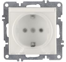 Розетка 1-м СП LAVIN/KAREN 16А IP20 с заземл. с крышкой механизм бел. ARVIA 50 01 1000 218