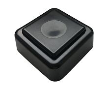 Кнопка звонка (выключатель для бытовых электрич. звонков) МОНОМАХ ВЗ1-01 черн./черн.