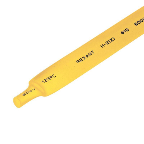 Трубка термоусадочная ТУТ нг 10.0/5.0 желт. 1м REXANT 21-0002 фото 2 Трубка термоусадочная ТУТ нг 10.0/5.0 желт. 1м REXANT 21-0002 фото 2
