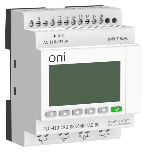 Модуль ЦПУ ПЛК 410 8 DI 4 RO 220В AC с Ethernet портом с экраном ONI PLC-410-CPU-08D04R-1AC-00 Модуль ЦПУ ПЛК 410 8 DI 4 RO 220В AC с Ethernet портом с экраном ONI PLC-410-CPU-08D04R-1AC-00