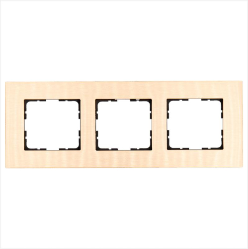 Рамка 3-м G-Metal метал. алюм. шампань Champagne Gold Jasmart G1003AG