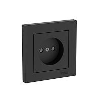 Розетка AtlasDesign 16А без заземл. быстрозажим. клем. в сборе карбон SE ATN001040S