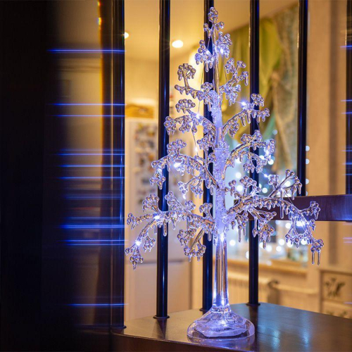 Фигура светодиодная "Ель" 51см 15LED бел. 1Вт IP20 на подставке элементы питания 3хAAA (не в компл.) Neon-Night 513-033 фото 3