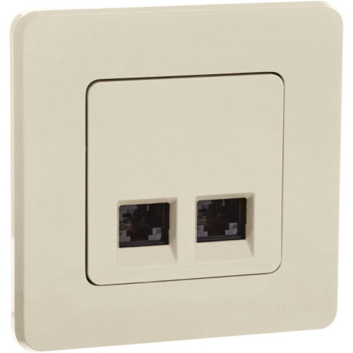 Розетка компьютерная 2-м Inspiria RJ45 кат.5E UTP сл. кость IEK 673836 фото 3