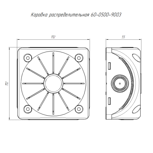 Коробка распределительная 100х100х50 двухкомпонентн. безгалоген. (HF) для видеокамер бел. Промрукав 60-0500-9003 фото 4