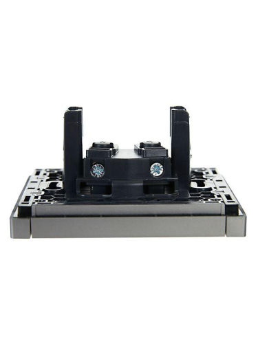 Розетка 1-м СП FORTE&PIANO FP518 10А без заземл. без защ. шторок винт. крепл. сталь IEK FP-R10-10-K46 фото 5