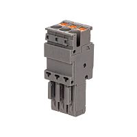 Штекер зажим push-in 3 точки подкл. 2.5кв.мм сер. DKC VPR-P-2.5-3